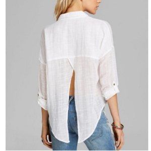 Free People Shibori Siren Button Down - White SZ S